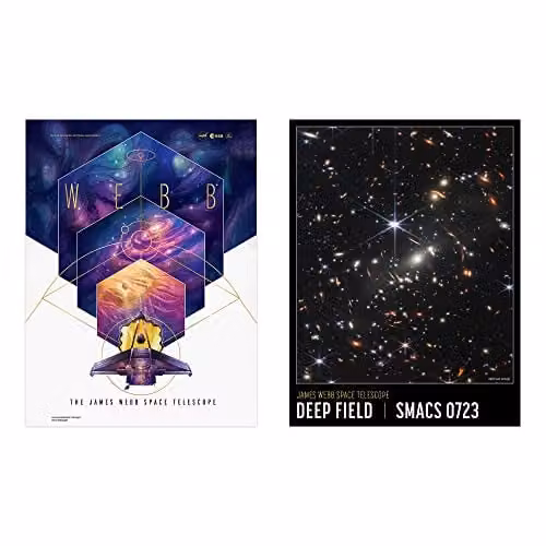 Artery8 NASA James Webb Space Telescope First Deep Field Images Wall Art Poster Pack of 6, Multicolour – 2