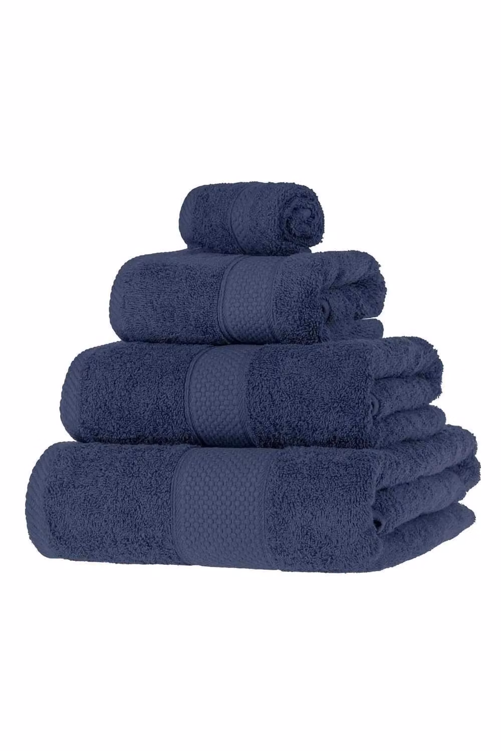 Homescapes Blue Turkish Cotton Towel, 500 GSM, Quick-Drying and Fluffy – 2