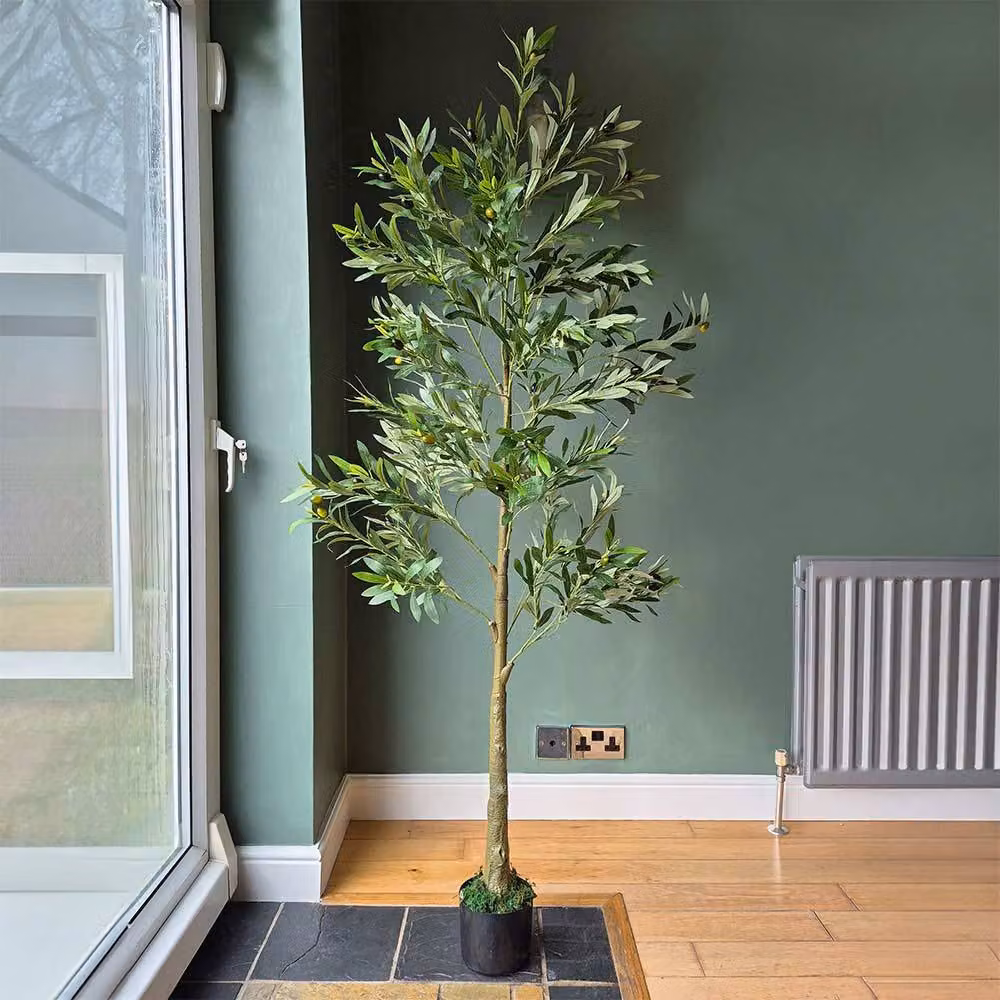 Voltico Artificial Green Mediterranean Olive Tree in Pot, Height: 175 cm – 2