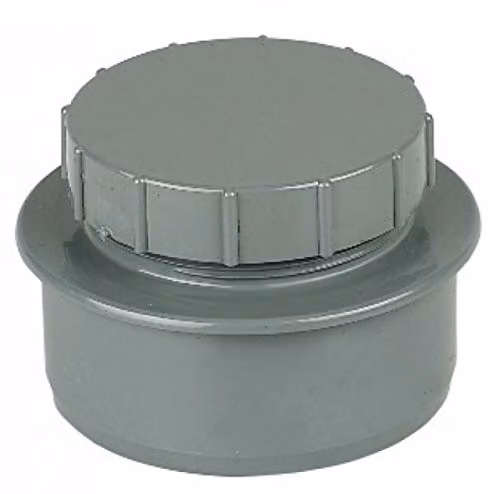 FloPlast 110mm Grey Soil Screwed Access Cap
