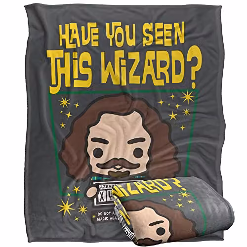 LOGOVISION Harry Potter Sirius Black Chibi Super Soft Fleece Throw Blanket, White and Multicolour, W: 152 cm, D: 127 cm – 1