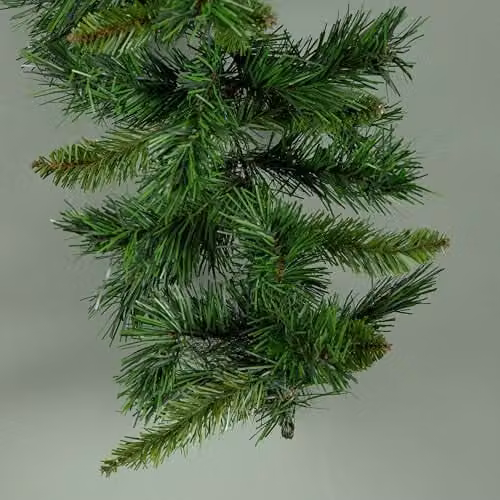 Samuel Alexander 2.7m Plain Green Kateson Fir Christmas Garland with 180 Tips – 3