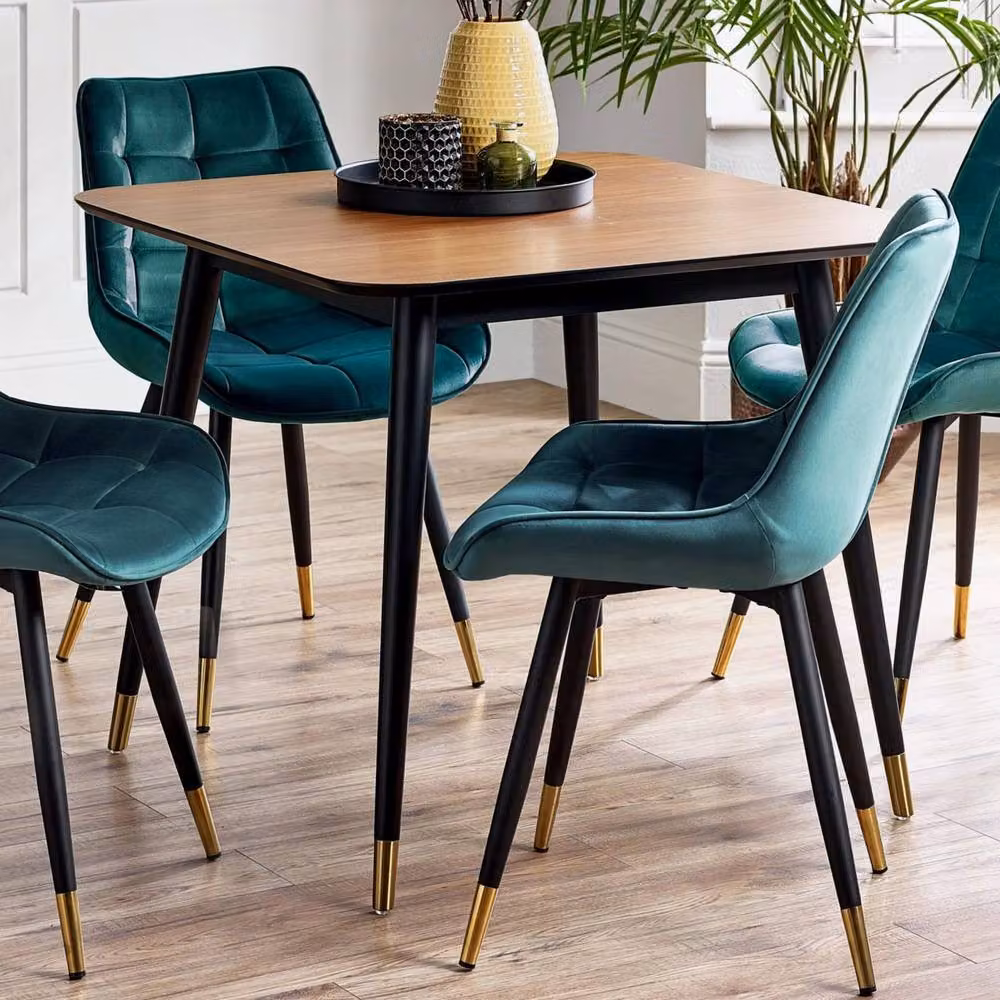 Cheshire Findlay Square Dining Table, Walnut and Black, W/D/H: 90 x 90 x 76.5 cm – 2