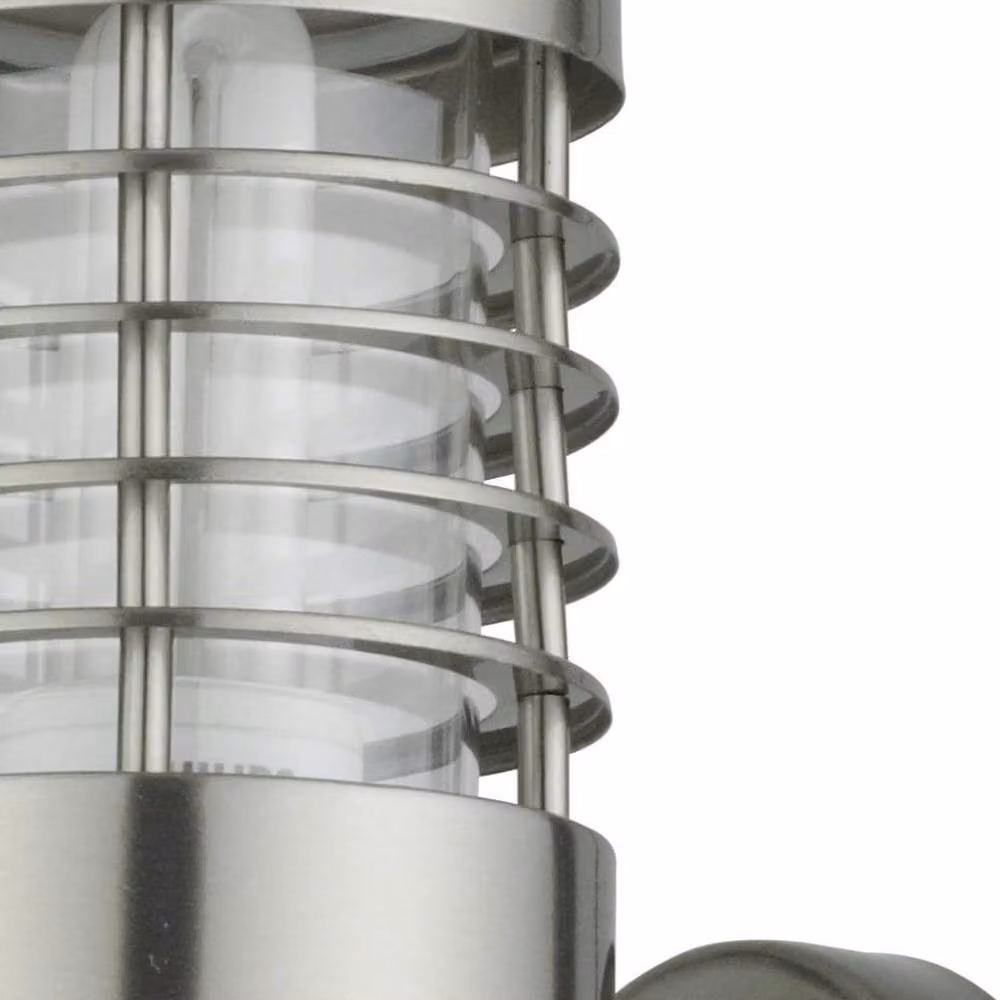 First Choice Lighting Bloom Silver Stainless Steel Outdoor Wall Light – 4