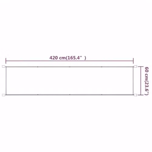 vidaXL Vertical Awning in Blue, Oxford Polyester Fabric, W: 60 cm x L: 420 cm – 3