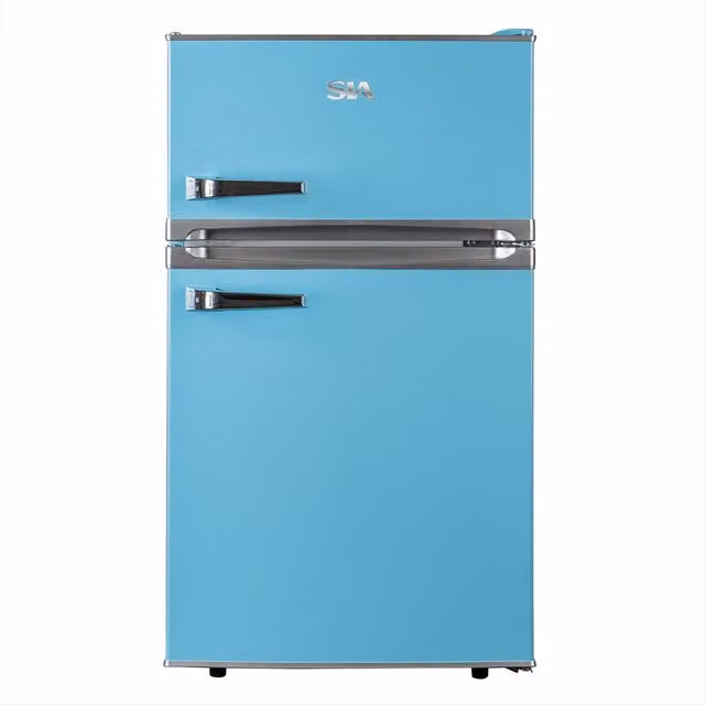 SIA Blue Retro Under Counter Fridge Freezer 88L RFM88PB