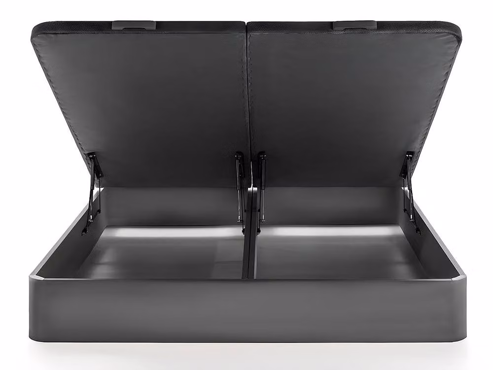 YSMÉE HESTIA Ottoman Storage Bed Base in Matt Black, W/D/H: 180 x 200 x 30 cm – 4