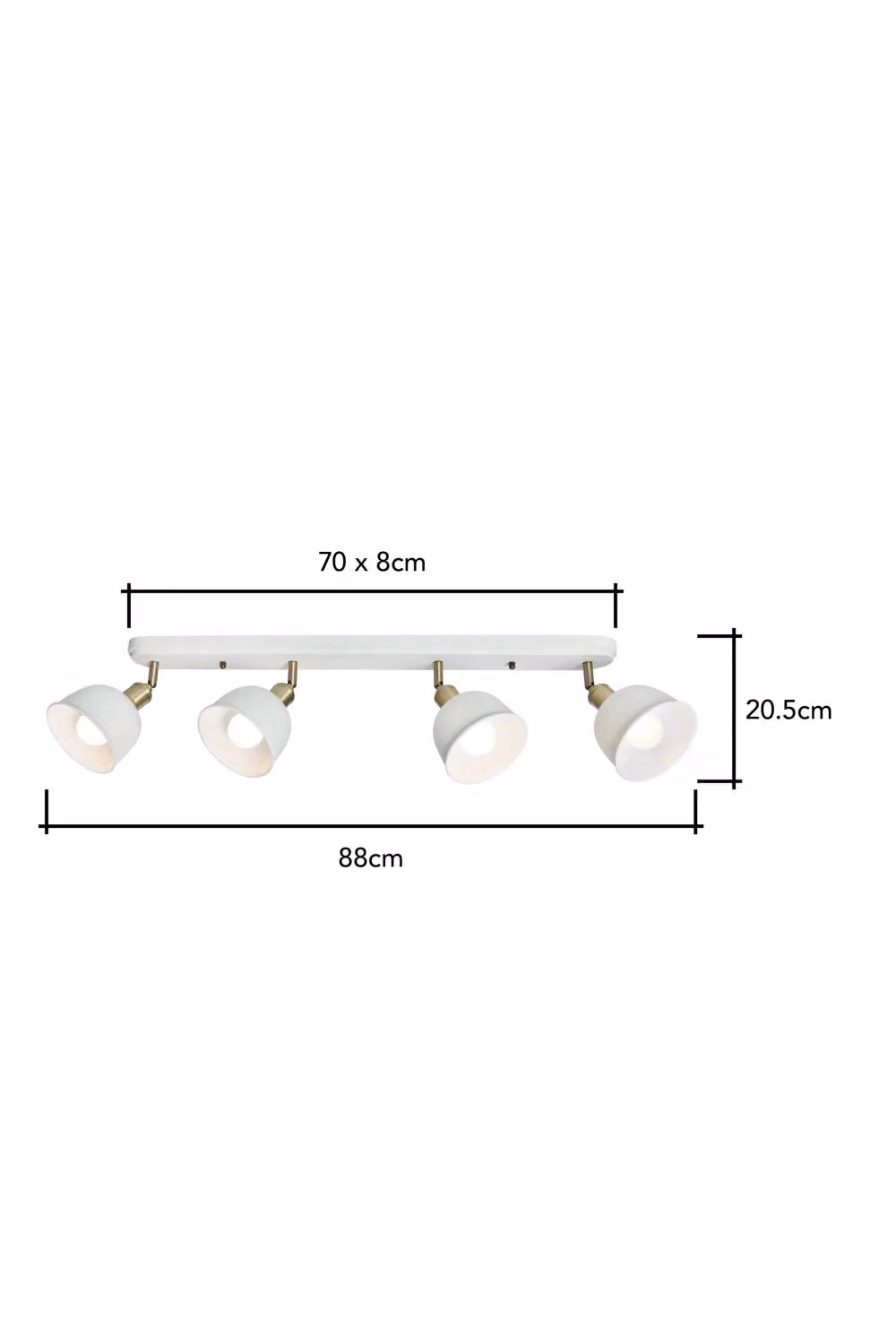 BHS Lighting Dale Galley Adjustable Ceiling Spotlight Plate in Gold/Brass – 2