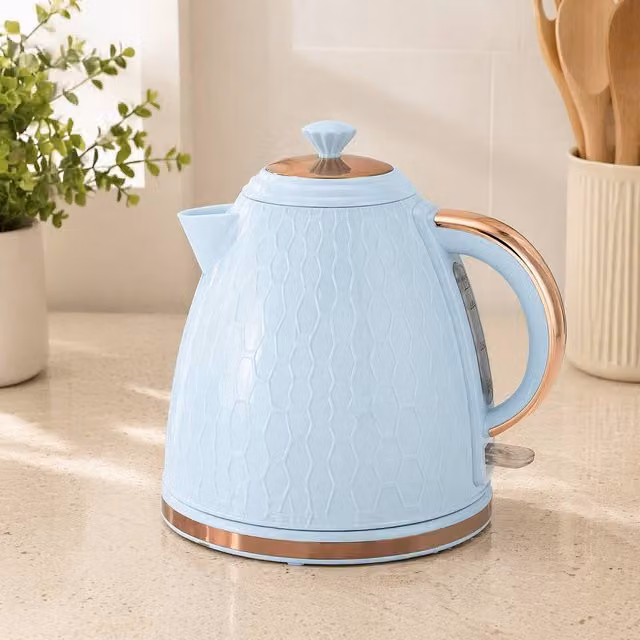 STILVORA 1.7 l Rapid Boil Kettle with Boil-Dry Protection and Limescale Filter in Blue