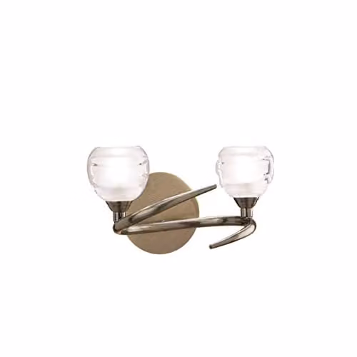 Mantra Loop 1825 Modern Wall Light in Brass and Transparent Glass with G9 Bulb – 1