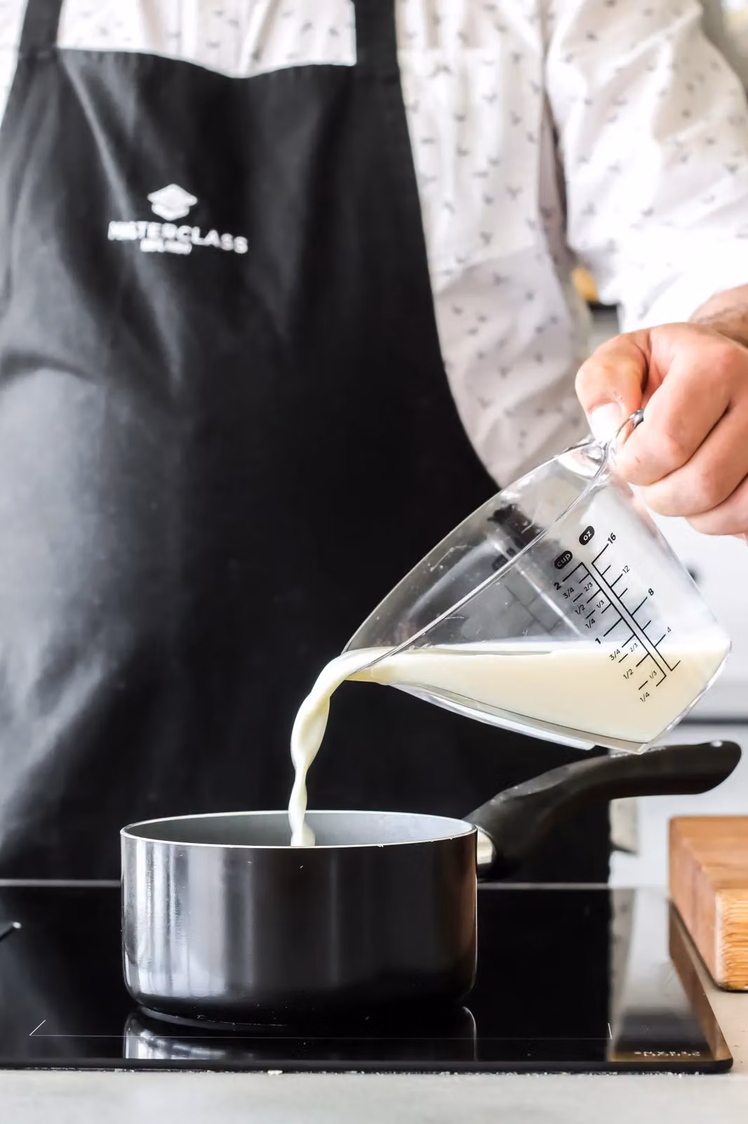 MasterClass Can-to-Pan 14cm Non-Stick Ceramic Aluminium Milk Pan for Induction Hob in Grey or Black – 9