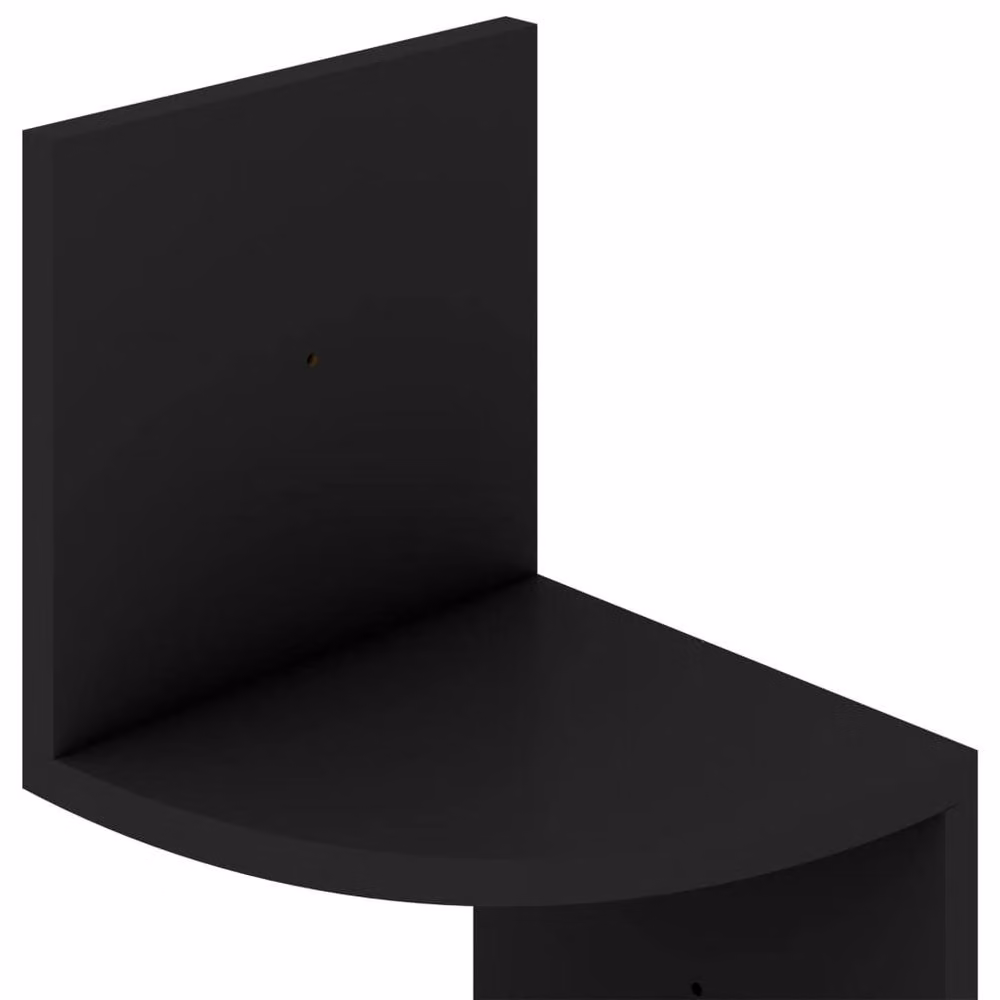 Berkfield Home Black Wall Mounted Corner Shelf in Engineered Wood, W/D/H: 19 x 19 x 123 cm – 4