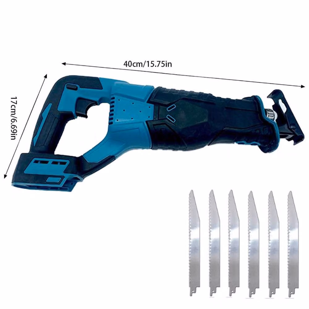 Ventryn Cordless Reciprocating Saw with 4 Blades for Wood and Metal Cutting, Black – 2