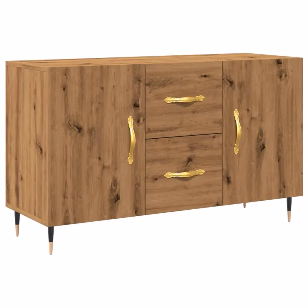 Berkfield Home Artisan Oak Sideboard in Brown, W/D/H: 100 x 36 x 60 cm – 2