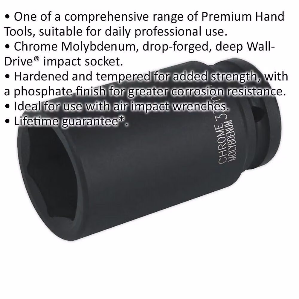 Loops 33mm Forged Deep Impact Socket with 3/4 Inch Square Drive in Black Chromoly Steel – 2