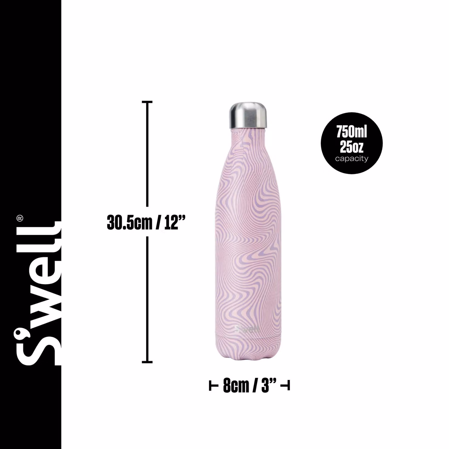 S'well Stainless Steel Reusable Water Bottle, 750ml, Purple and Pink, Vacuum Insulated and BPA Free – 2