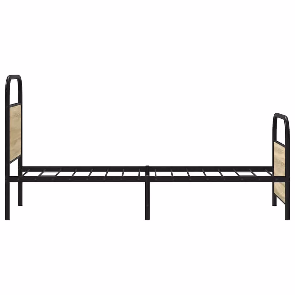 Berkfield Home Small Single Bed Frame in Sonoma Oak and Brown Engineered Wood, W: 75 cm, L: 190 cm – 4