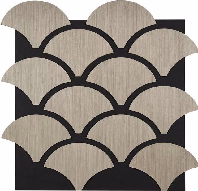 Fuse Acoustic Wooden Shell Wall Panel in Grey Oak