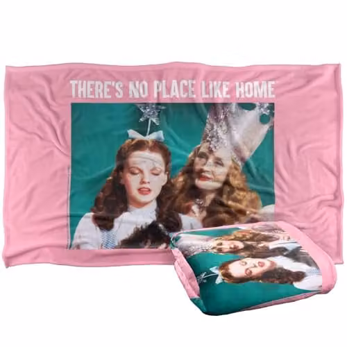 Warner Bros. The Wizard of Oz Glenda No Place Like Home Super Soft Fleece Throw Blanket, Multicolour, W: 91.44 cm, D: 147 cm