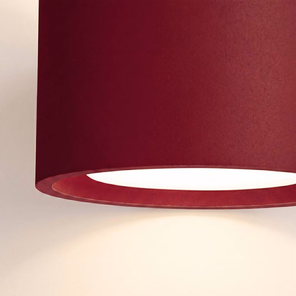 Sollux Lighting minimalist round ceiling lamp in burgundy, W/D/H: 6 x 10 x 10 cm – 3