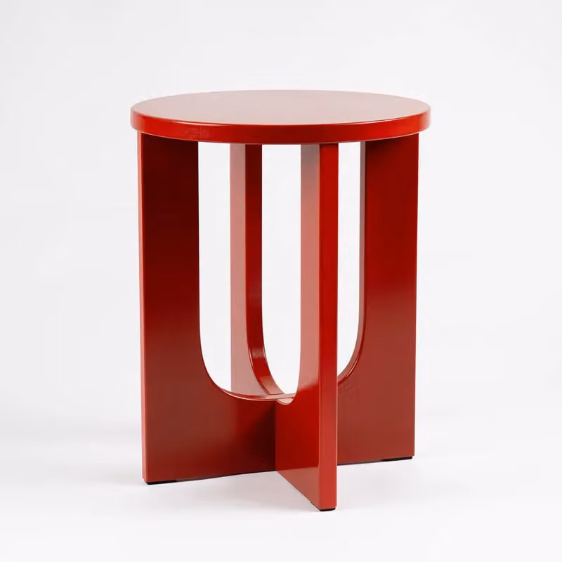 Scottish Everlastings Ltd Red Round Side Table W/D/H: 40 x 40 x 50 cm – 2