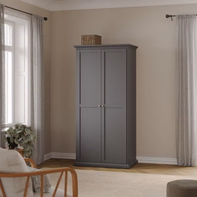 Furniture To Go Paris 2-Door Wardrobe in Grey