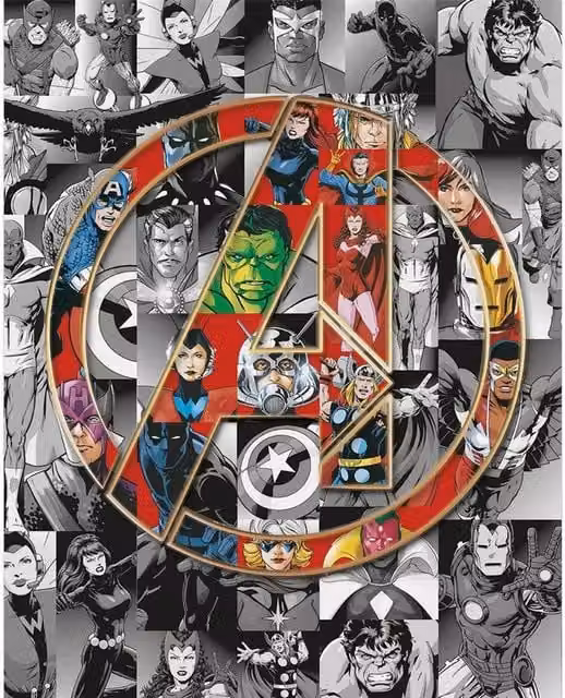 Marvel Avengers Chromatic Heroes Sophia Multicolour Canvas Print