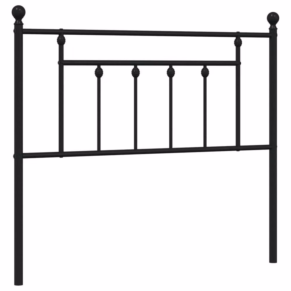 Berkfield Home Metal Headboard in Black, Width: 107 cm – 2
