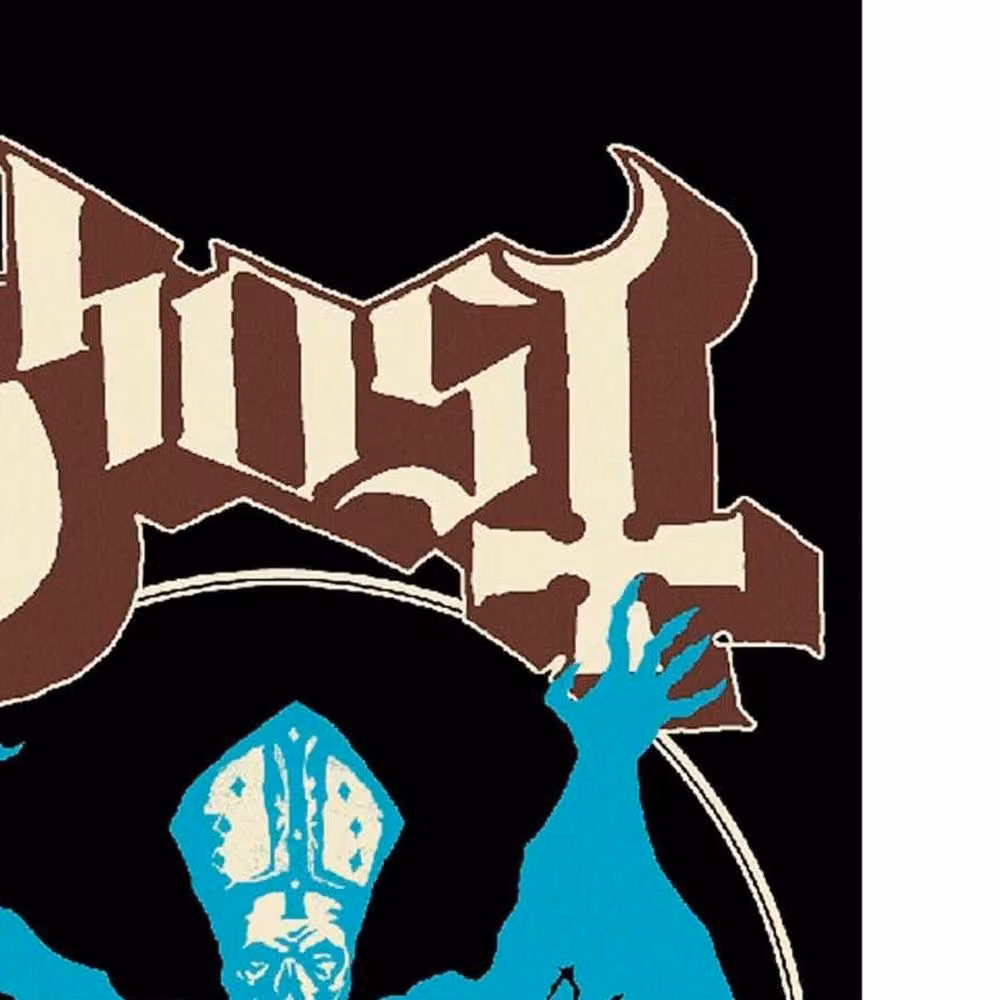 Ghost Opus Eponymous Black Textile Typography Poster – 2