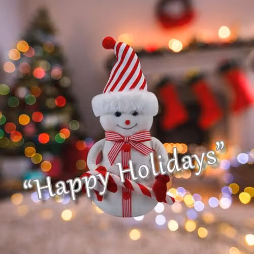 VFM e-Store Christmas Snowman Tabletop Decoration, White and Red, H 32 cm x W 13 cm – 4