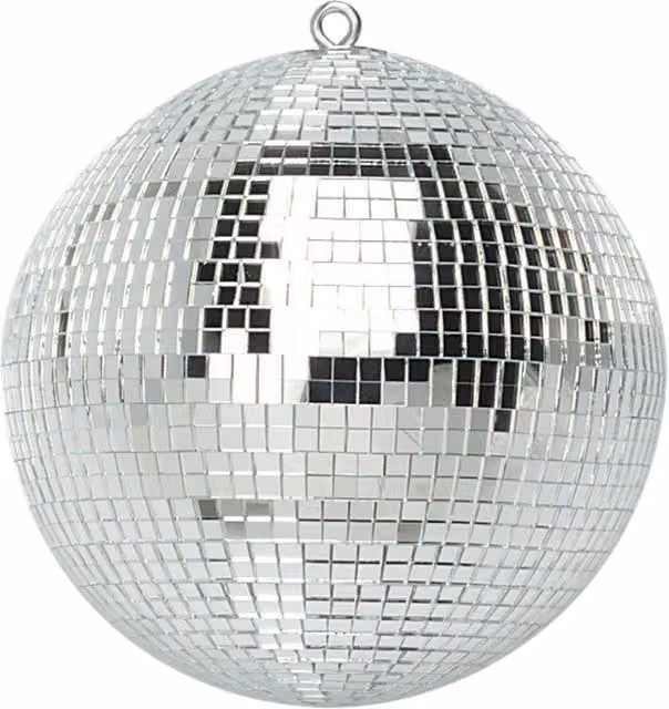 FXLab Silver Geometric Glass Mirror Ball, Diameter: 20 cm