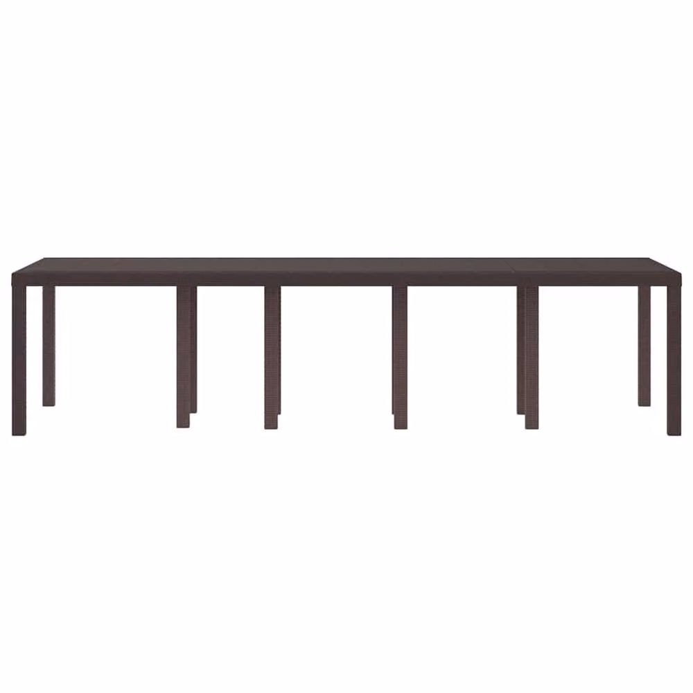 Berkfield Home Brown Poly Rattan Extendable Rectangular Garden Table W/D/H: 300 x 100 x 73 cm – 3
