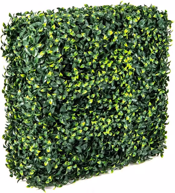 COSTWAY Artificial Green Plant Wall and Floral Privacy Hedge