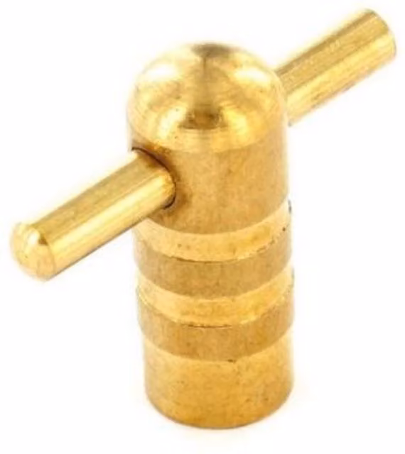 Securit Brass Radiator Key in Brown