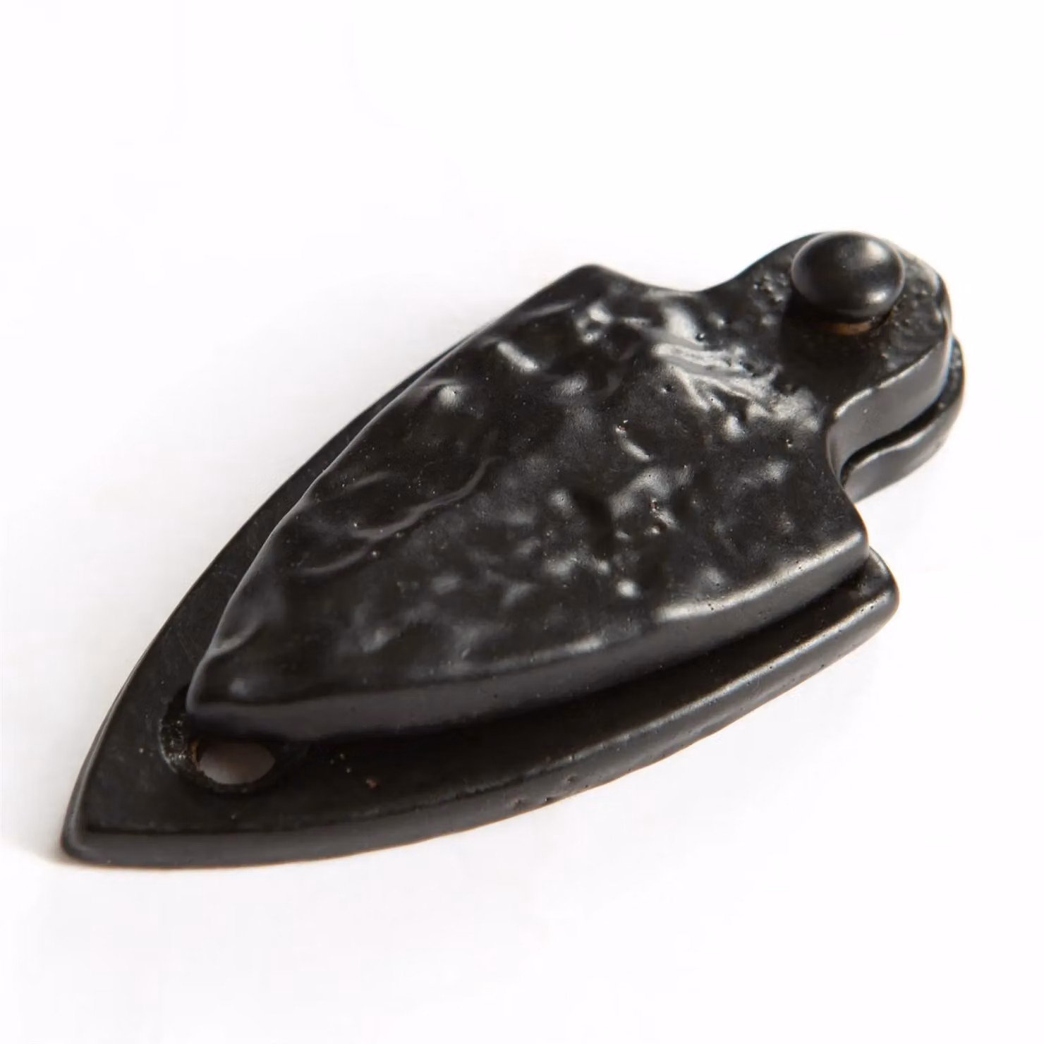 Hammer and Tongs Arrowhead Escutcheon Plate with Cover, Black, Pack of 5, W: 30 mm, H: 55 mm – 3