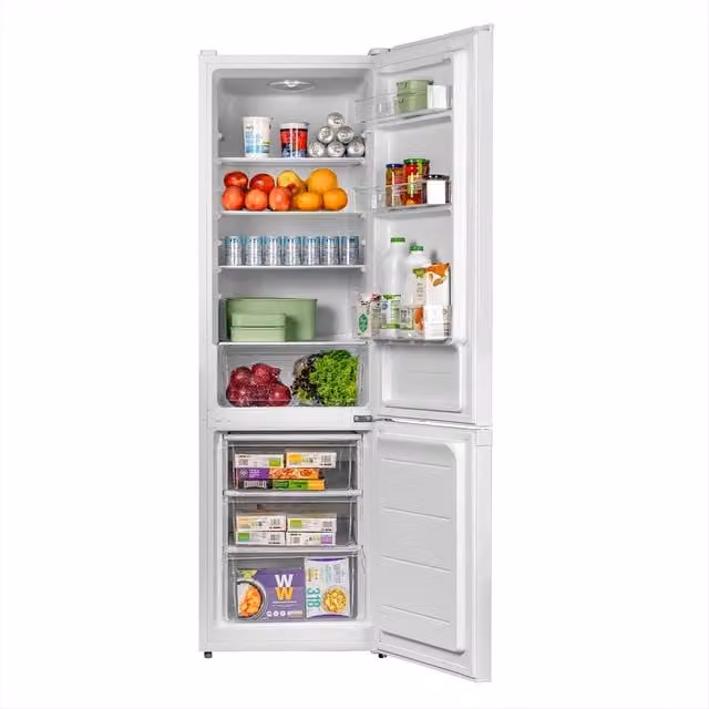 SIA SFF17855WE 268L Freestanding Combi Fridge Freezer in White, W/D/H: 55 x 58.6 x 178 cm