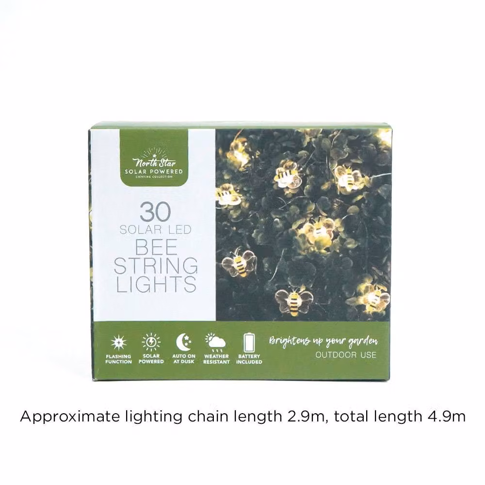 Voltico 30 Solar LED Honey Bee String Lights in Bright Yellow – 3