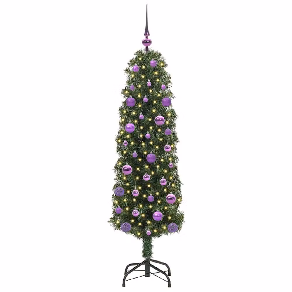 Berkfield Home Artificial Green Christmas Tree with 150 Warm White LEDs and Stand, Height: 150 cm – 3