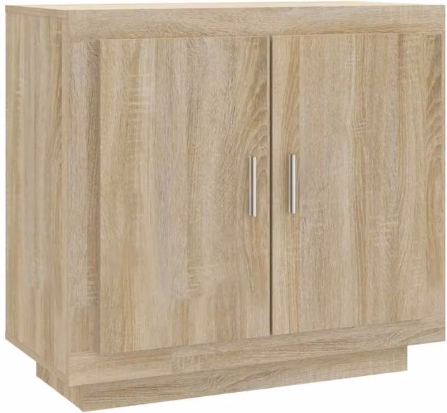 Berkfield Home Sonoma Oak Sideboard in Light Brown, W/D/H: 80 x 40 x 75 cm