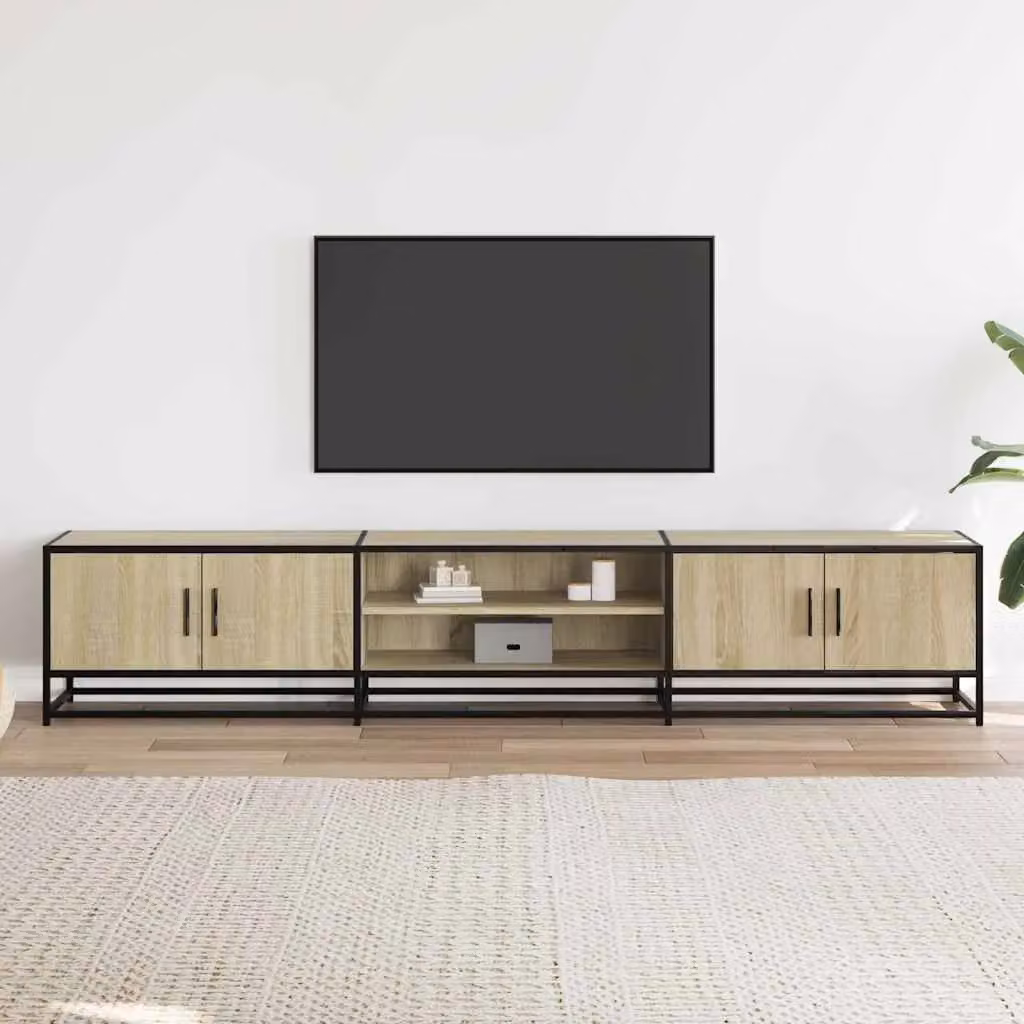 Berkfield Home Sonoma Oak TV Cabinet in Brown, W/D/H: 210 x 41 x 41 cm – 3