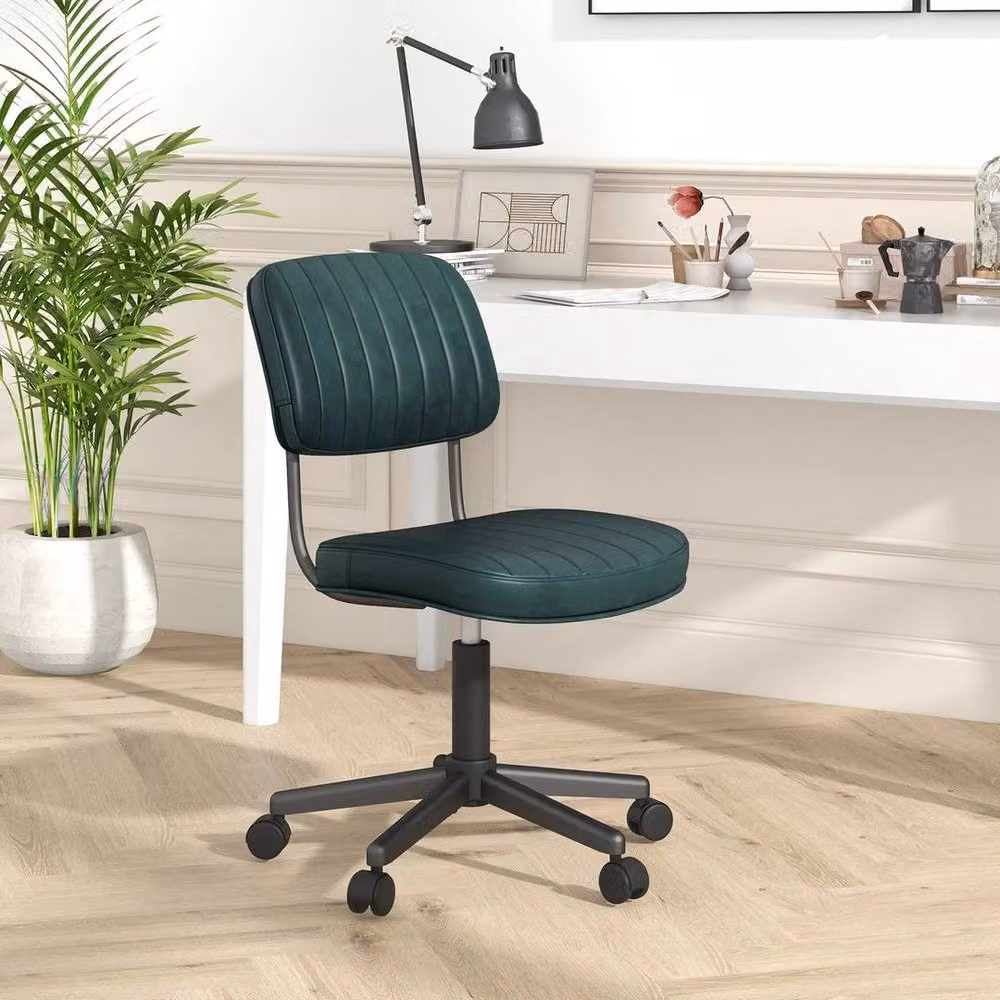 Kelvenix Ergonomic Leisure Chair in Green PU Leather – 3