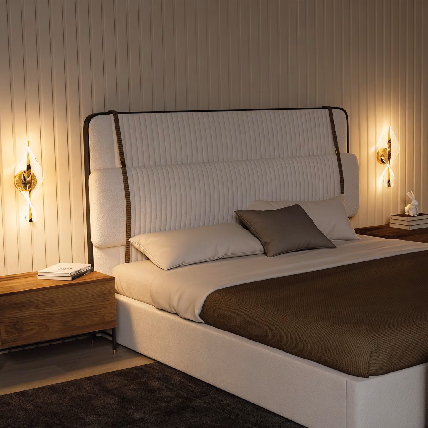 HOMCOM 2 Pack Modern LED Spiral Wall Lamps in Gold, 13W with Adjustable Colour Temperature – 2