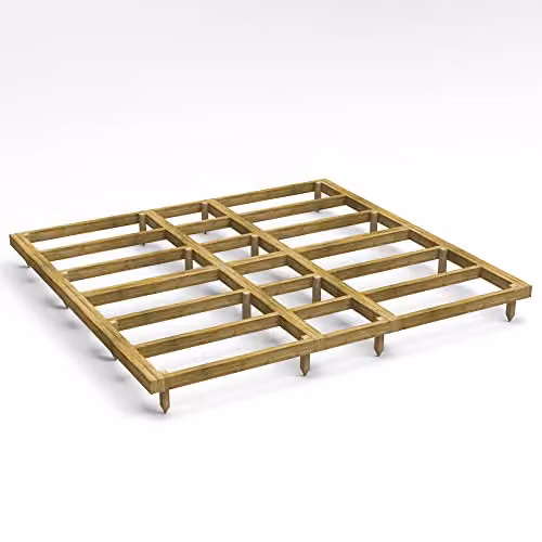 Powersheds Premium Wooden Shed Base in Natural Brown with 90 x 50 mm Pressure Treated Tanalised Timber Bearers