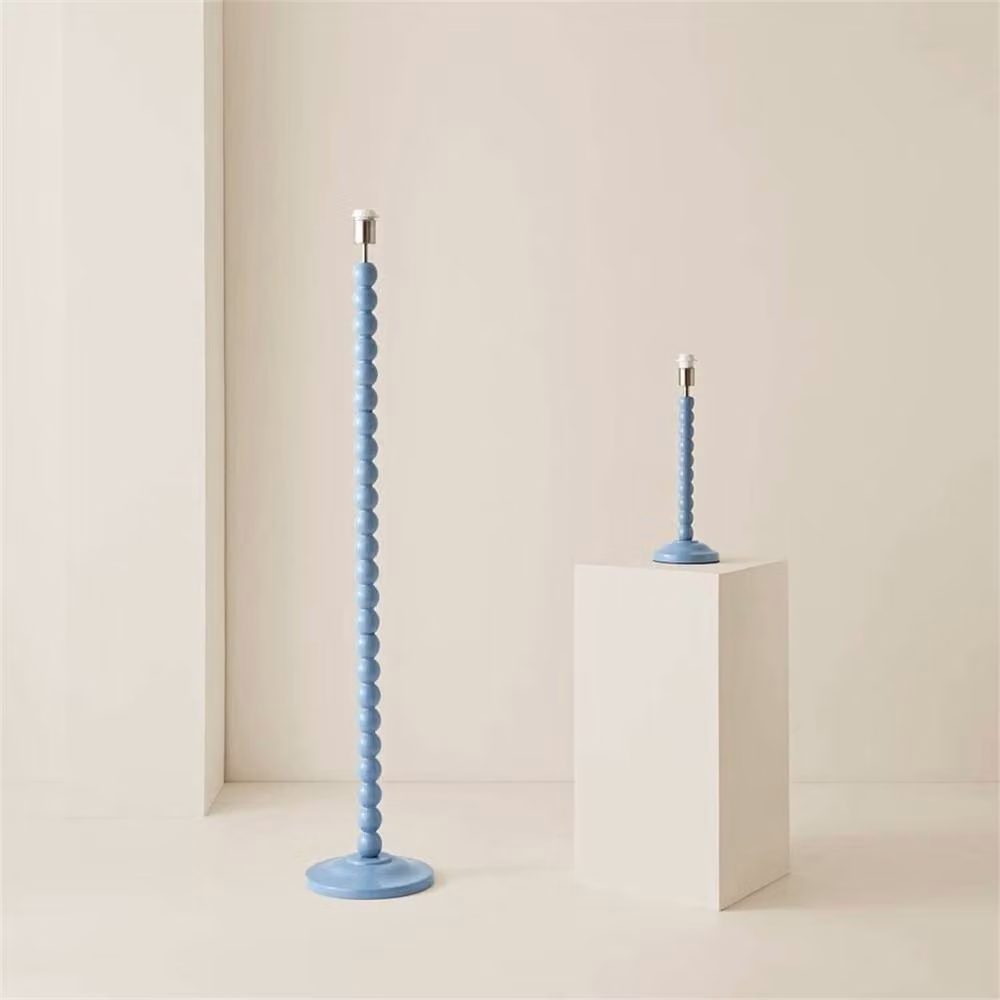 SPETLEK Pastel Bobbin Modern Cylinder Floor Lamp Base in Light Blue – 2