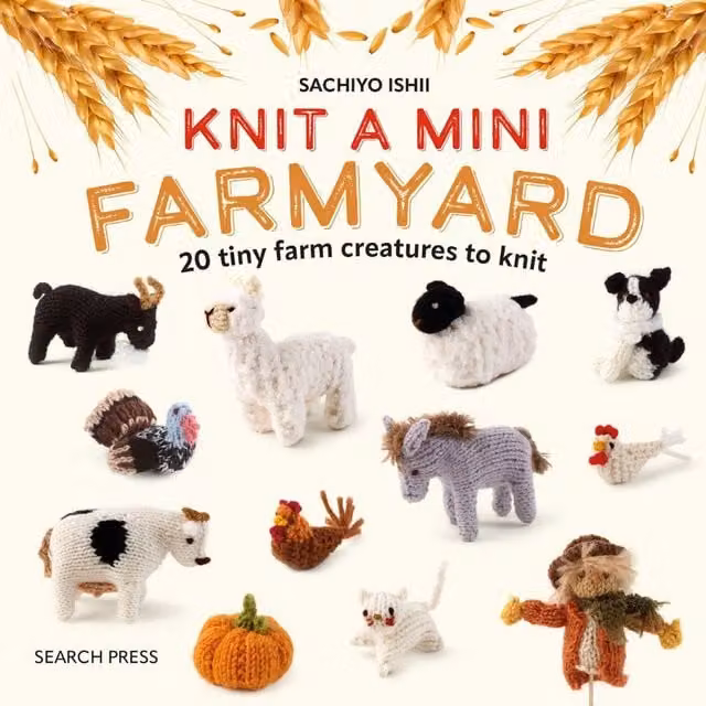 Boxer Gifts Knit a Mini Farmyard Book - Black