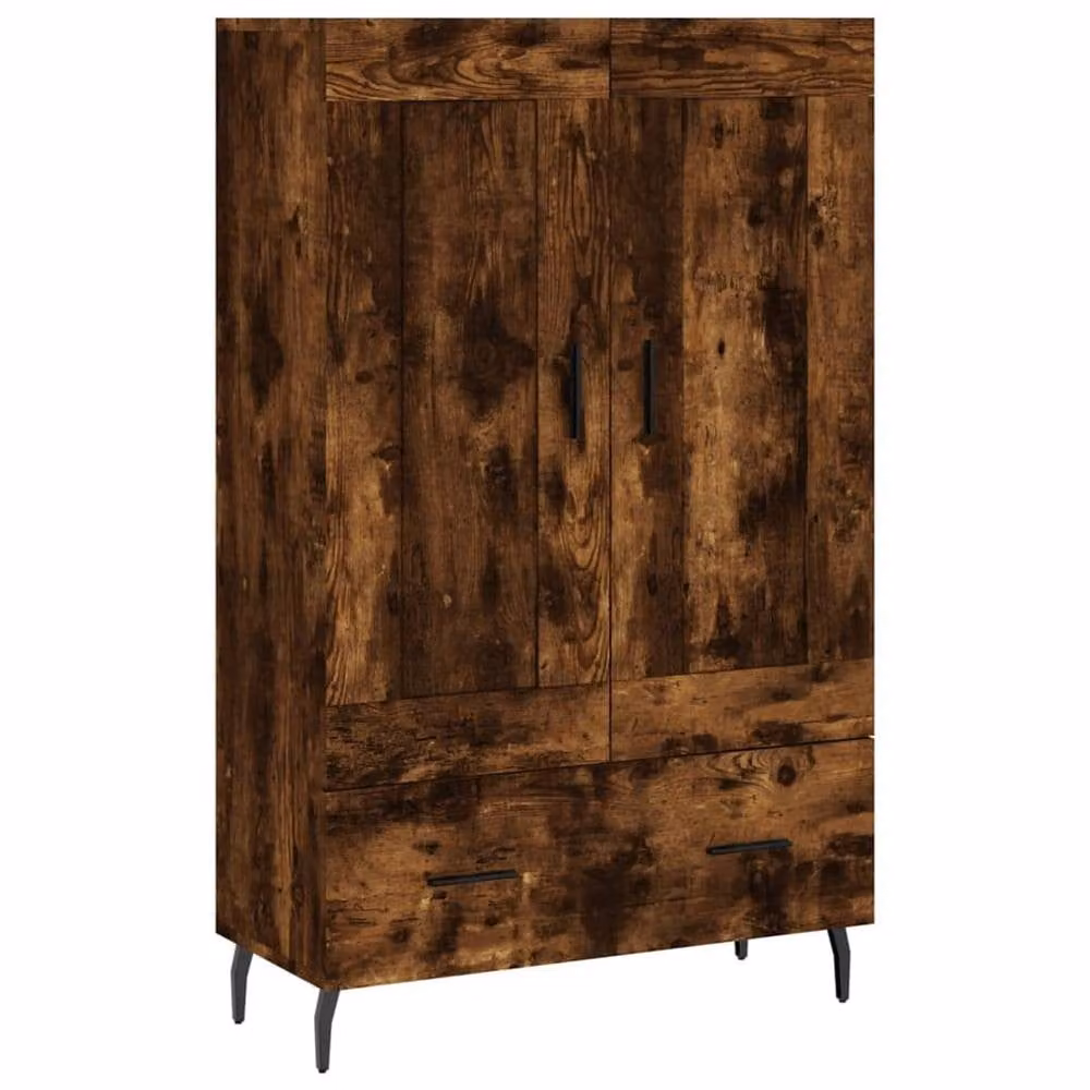 Berkfield Home Smoked Oak Highboard in Brown, W/D/H: 69.5 x 31 x 115 cm – 3