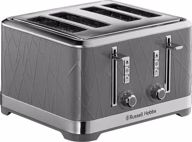 Russell Hobbs 4 Slice Structure Toaster in Grey