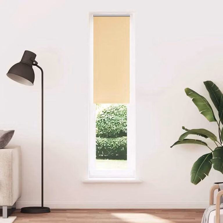 Berkfield Home Blackout Roller Blind in Beige, Thermal Insulating Polyester, W: 60 cm, H: 210 cm