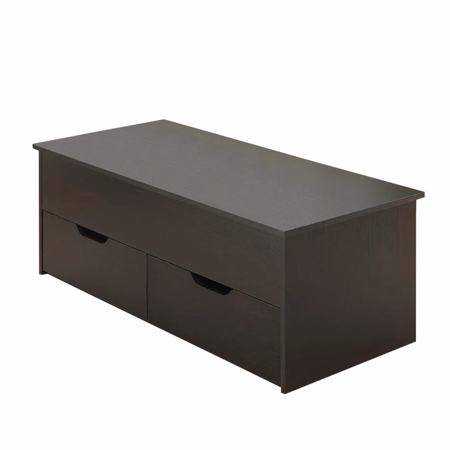 Home Source Black Wooden Coffee Table with Lift Up Top and 2 Large Storage Drawers – 5
