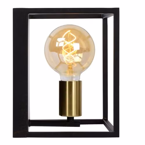 Lucide Ruben Black Metal Wall Light with Transparent Glass Shade and E27 Socket – 5